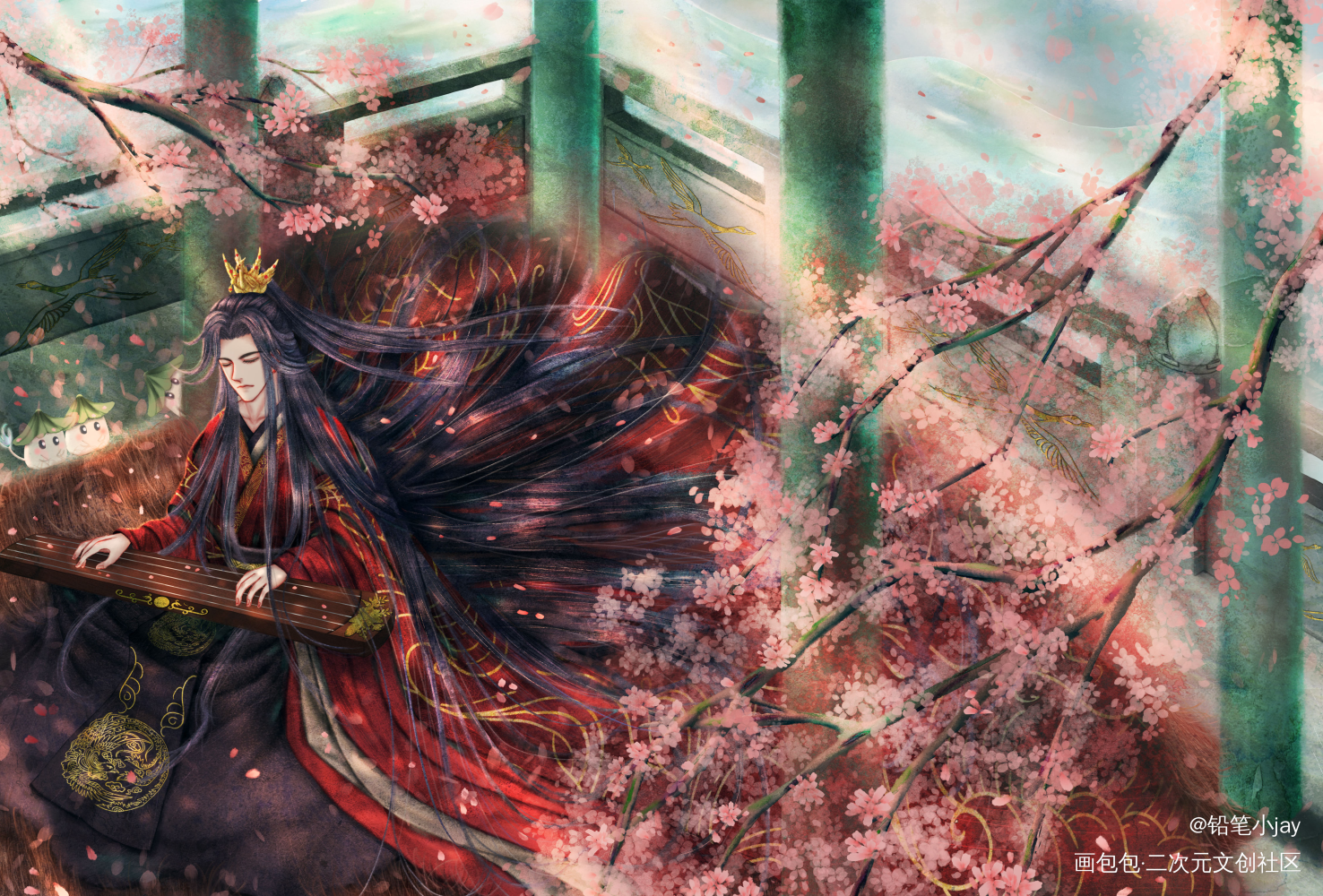 踏娇娇的皇后宁_二哈和他的白猫师尊燃晚楚晚宁古风绘画作品