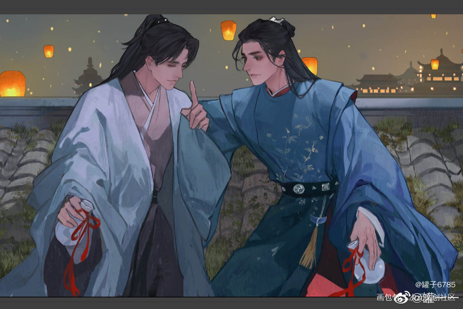 _山河令温周绘画作品