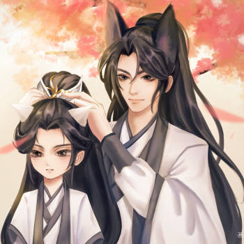 墨燃楚晚宁q版插画同人共4张2021-10-02982大米小粥炒白菜二哈和他的