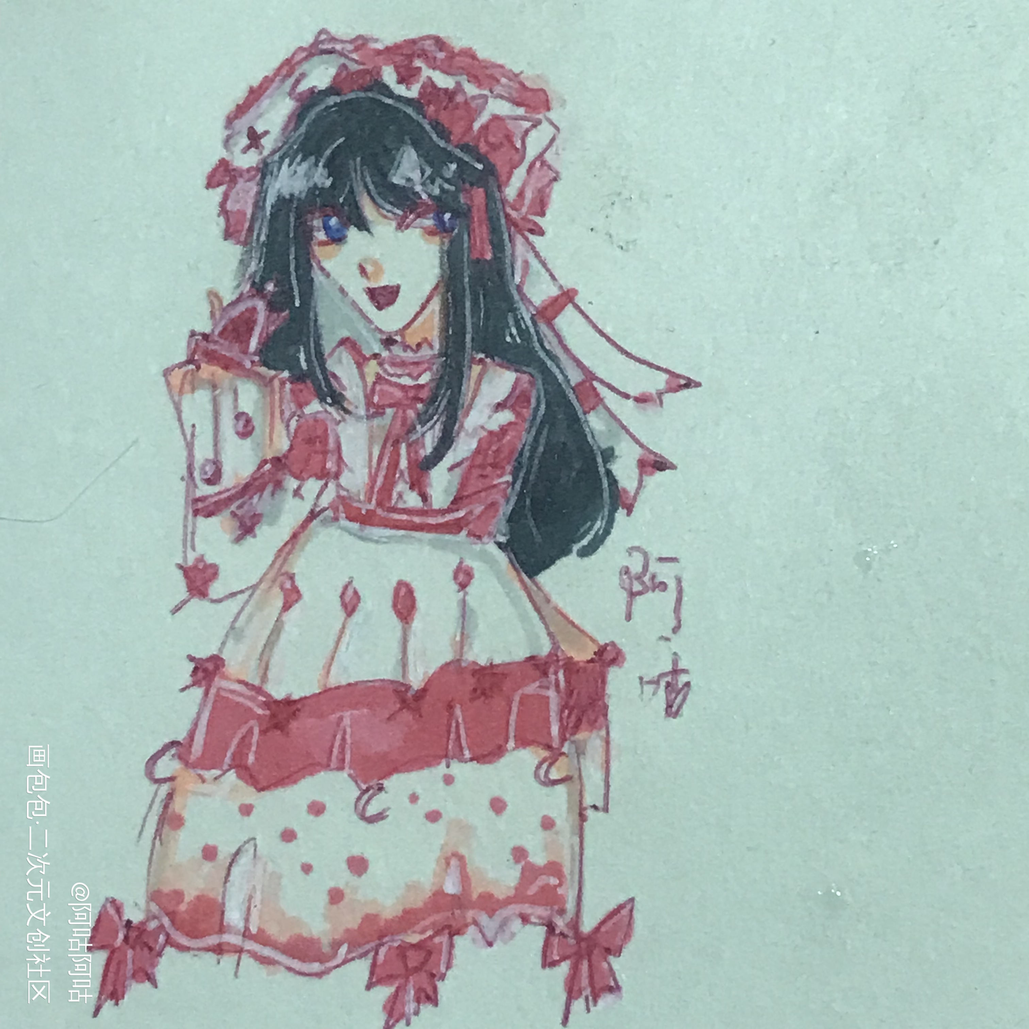 凯莉_平涂绘画作品