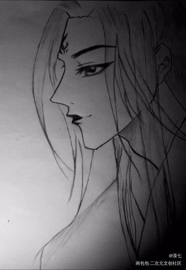 是冰哥～_人渣反派自救系统冰秋洛冰河手绘绘画作品