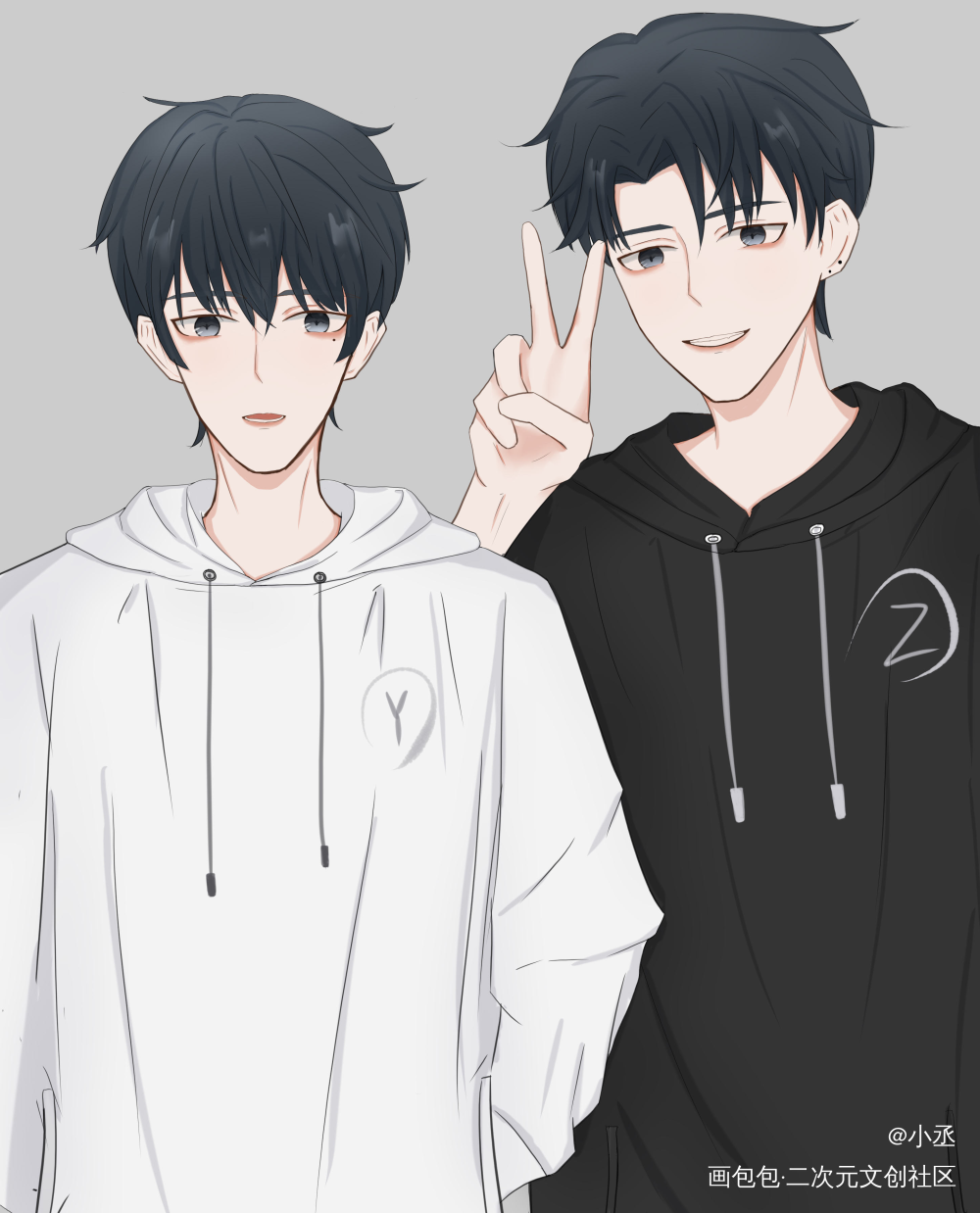甜甜蜜蜜_伪装学渣朝俞绘画作品