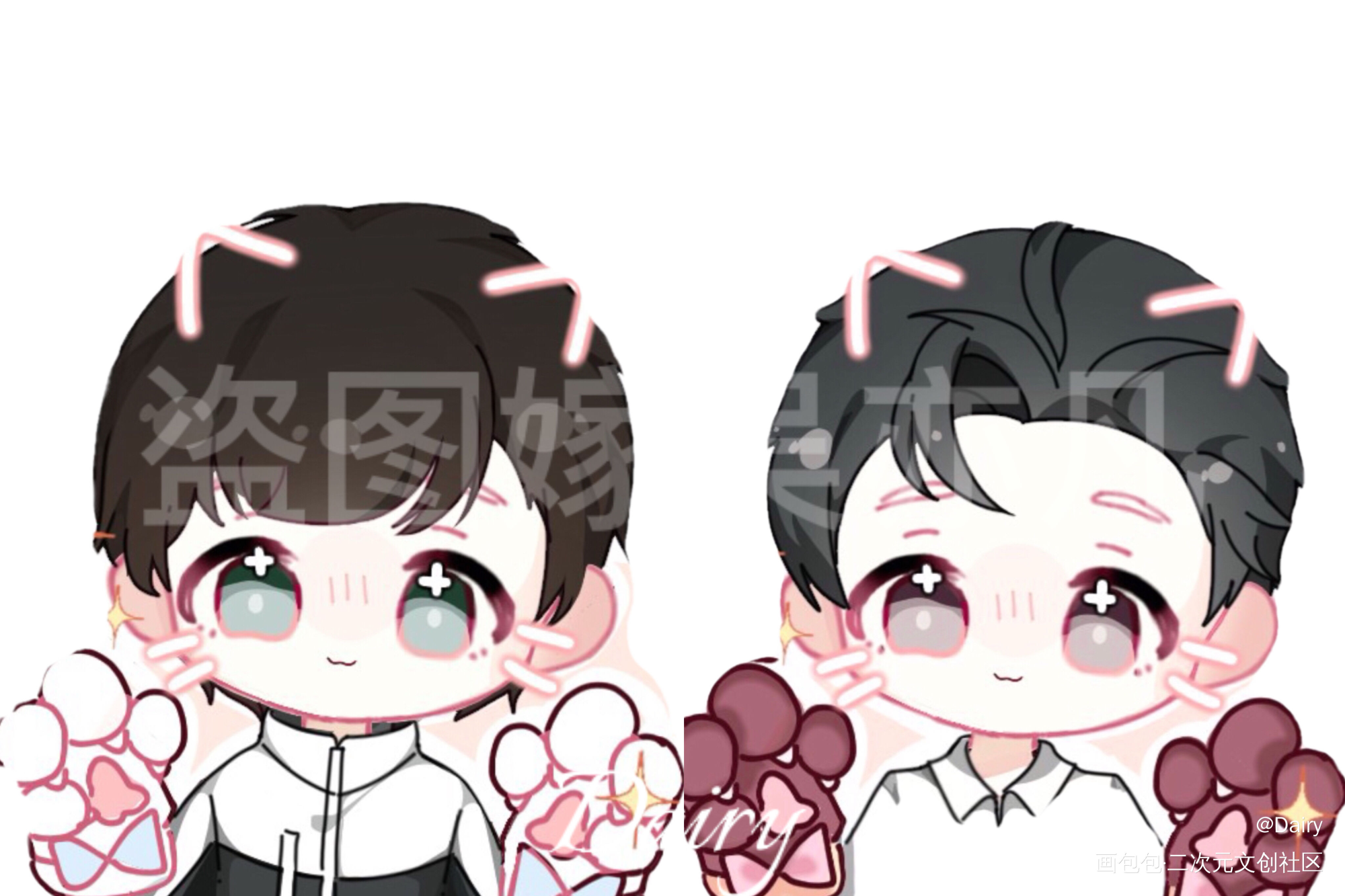 _你却爱着一个傻逼188男团李简Q版绘画作品