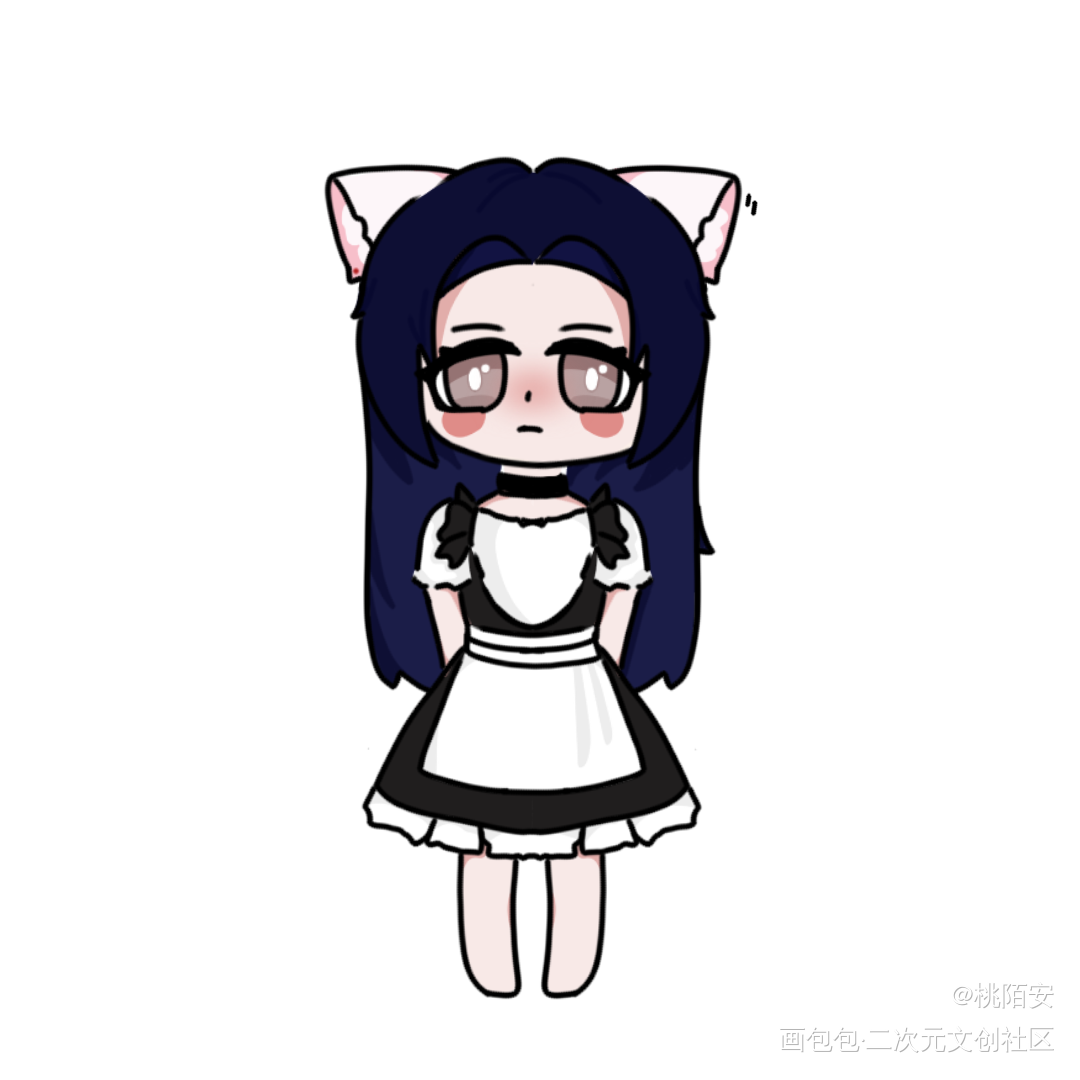 晚宁女仆装_二哈和他的白猫师尊燃晚手绘Q版我要上首推绘画作品