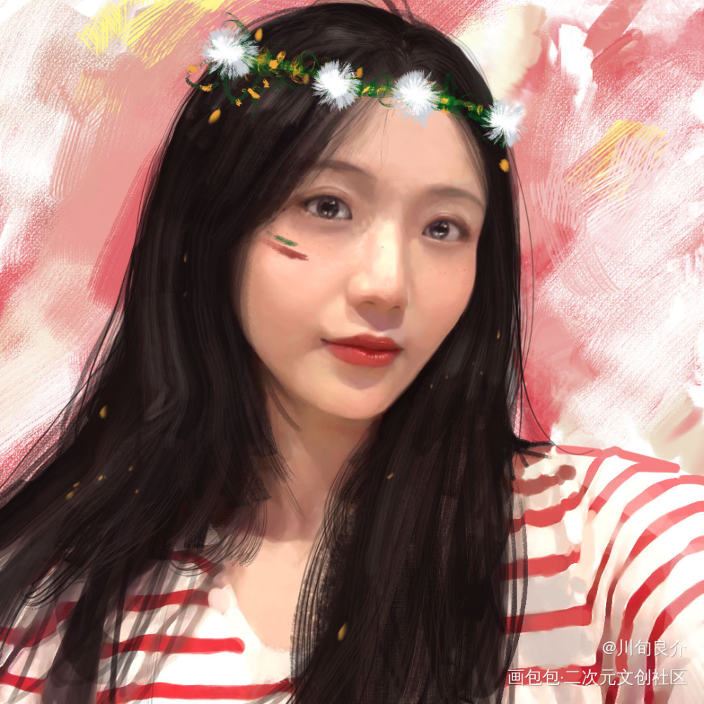 甜系小姐姐♥️_手绘厚涂我要上首推插画绘画作品