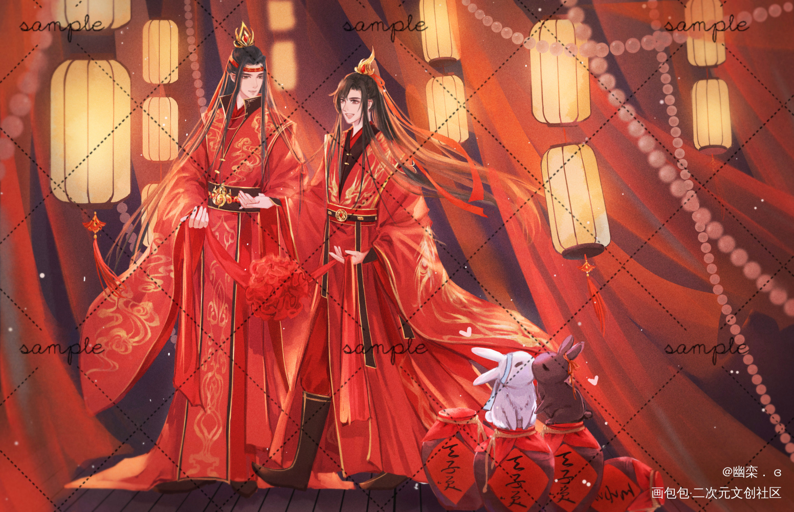 魔道祖师大婚吻图图片