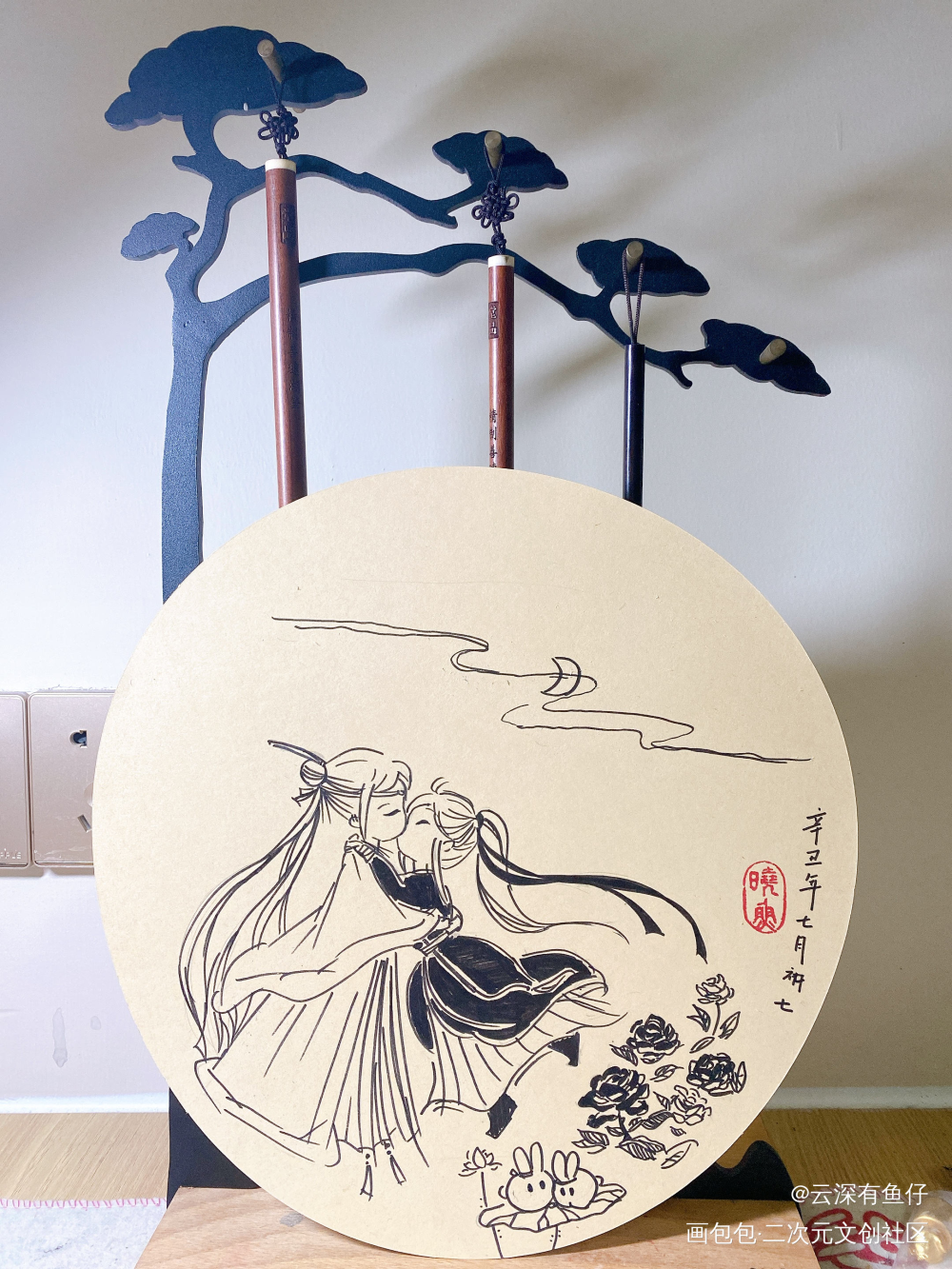 为七夕画的哈哈哈_忘羡Q版绘画作品
