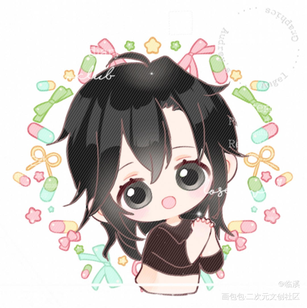 习清哥哥_我只喜欢你的人设自习手绘Q版绘画作品