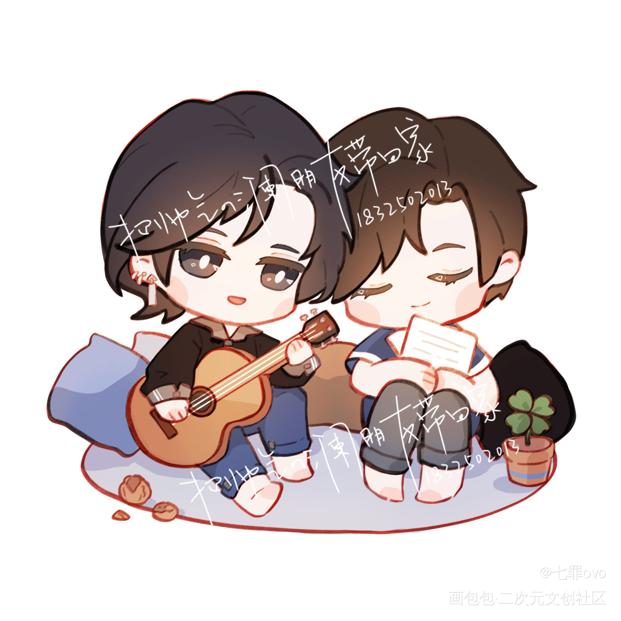 寒故贴贴_一醉经年188男团寒故Q版绘画作品