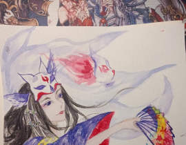 大舅玉藻前（求赞求赞）_绘画作品