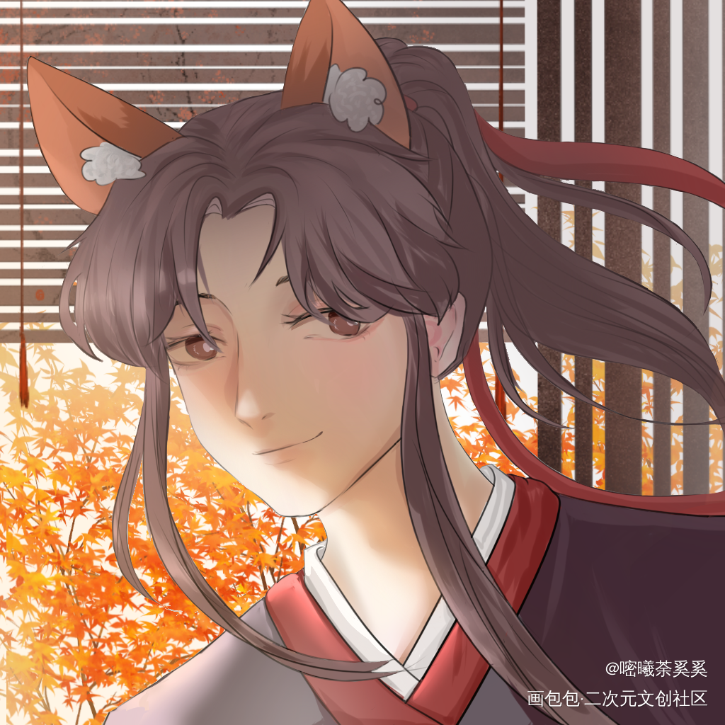 狐狸羡_魔道祖师忘羡古风墨香铜臭绘画作品