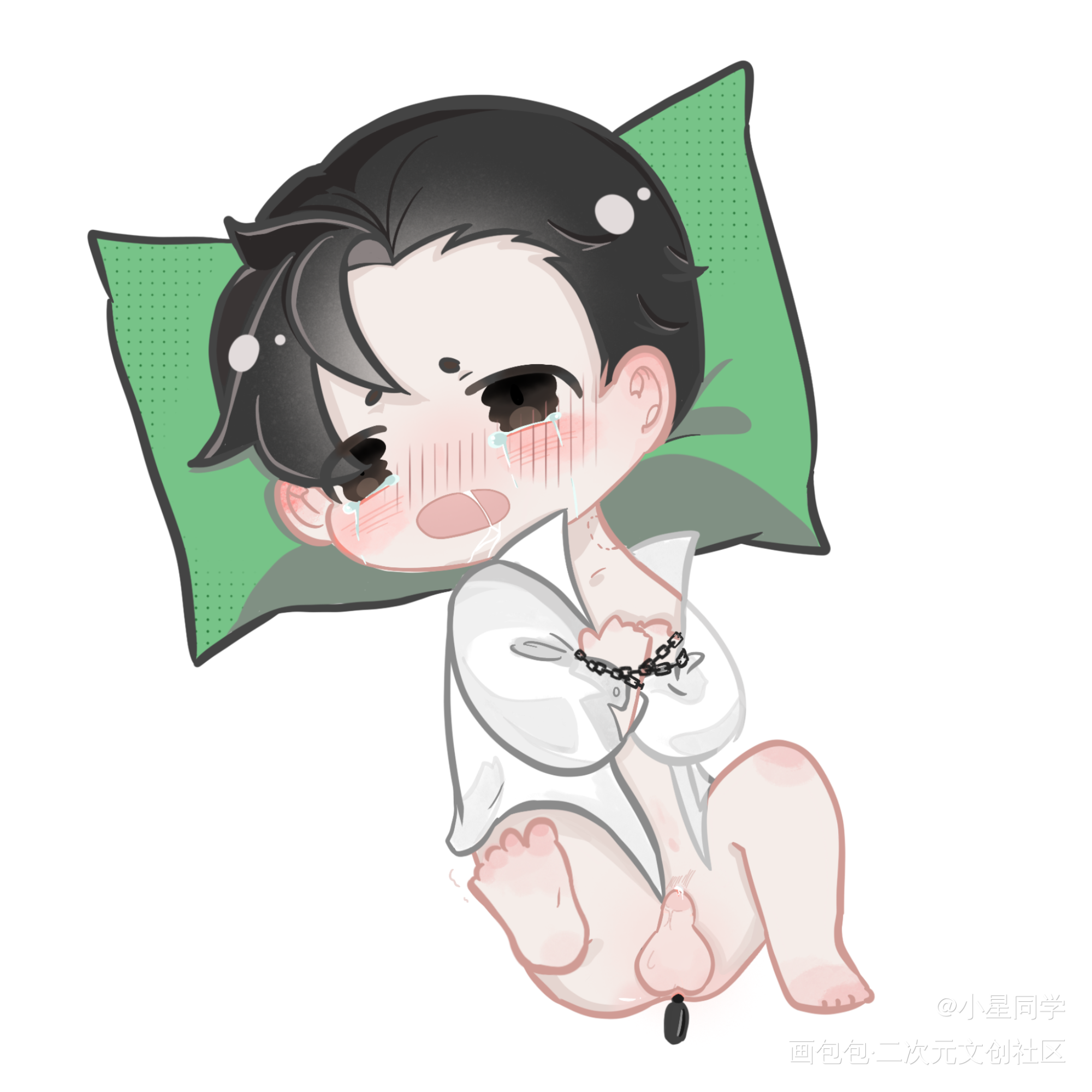 _你却爱着一个傻逼李简Q版绘画作品