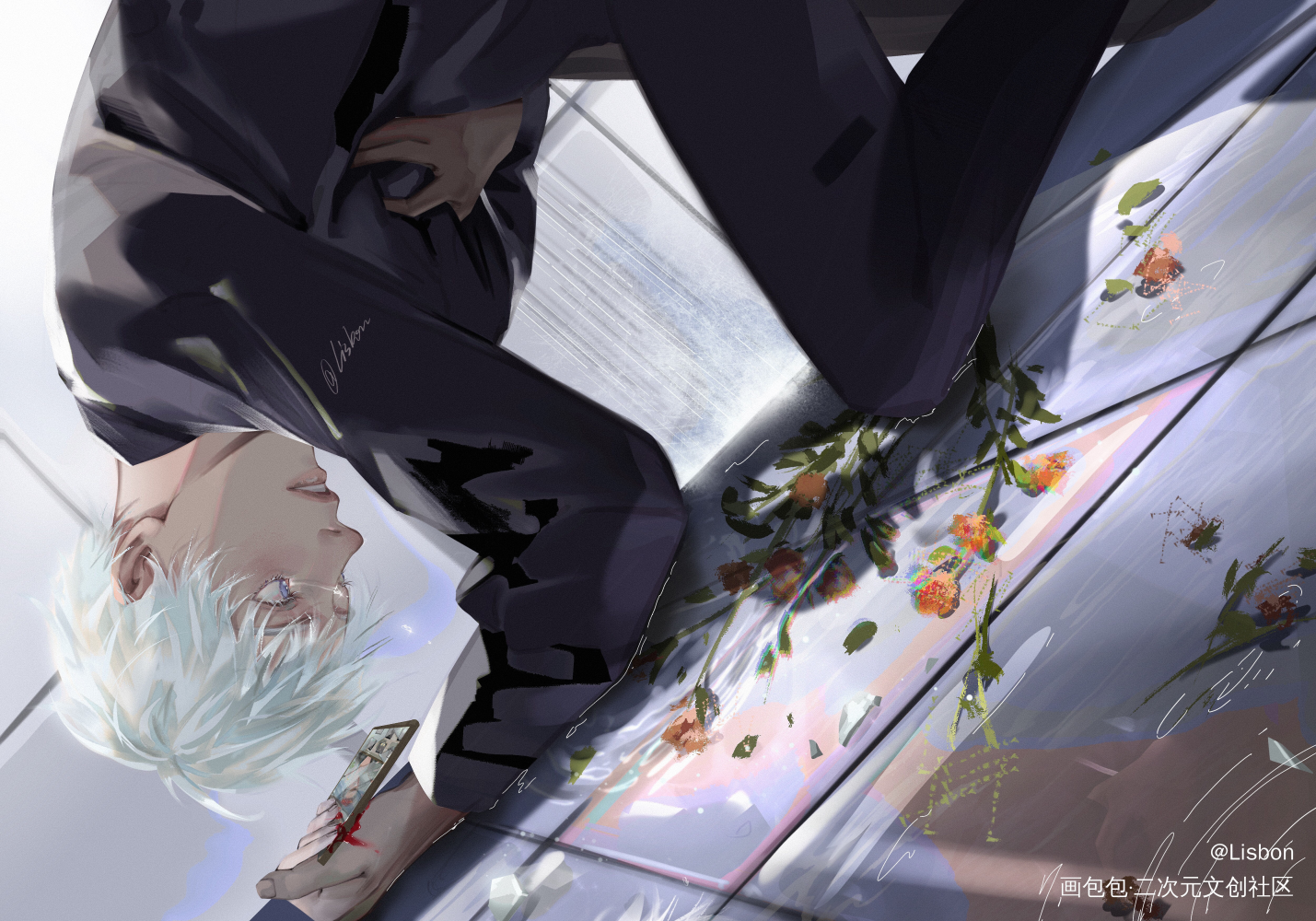 _咒术回战夏五五条悟厚涂绘画作品
