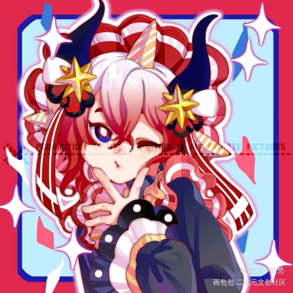 返送六连_立绘平涂Q版头像插画原创oc绘画作品