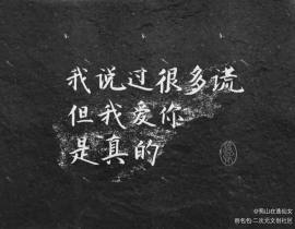“我说过很多谎，但我爱你是真”_绘画作品