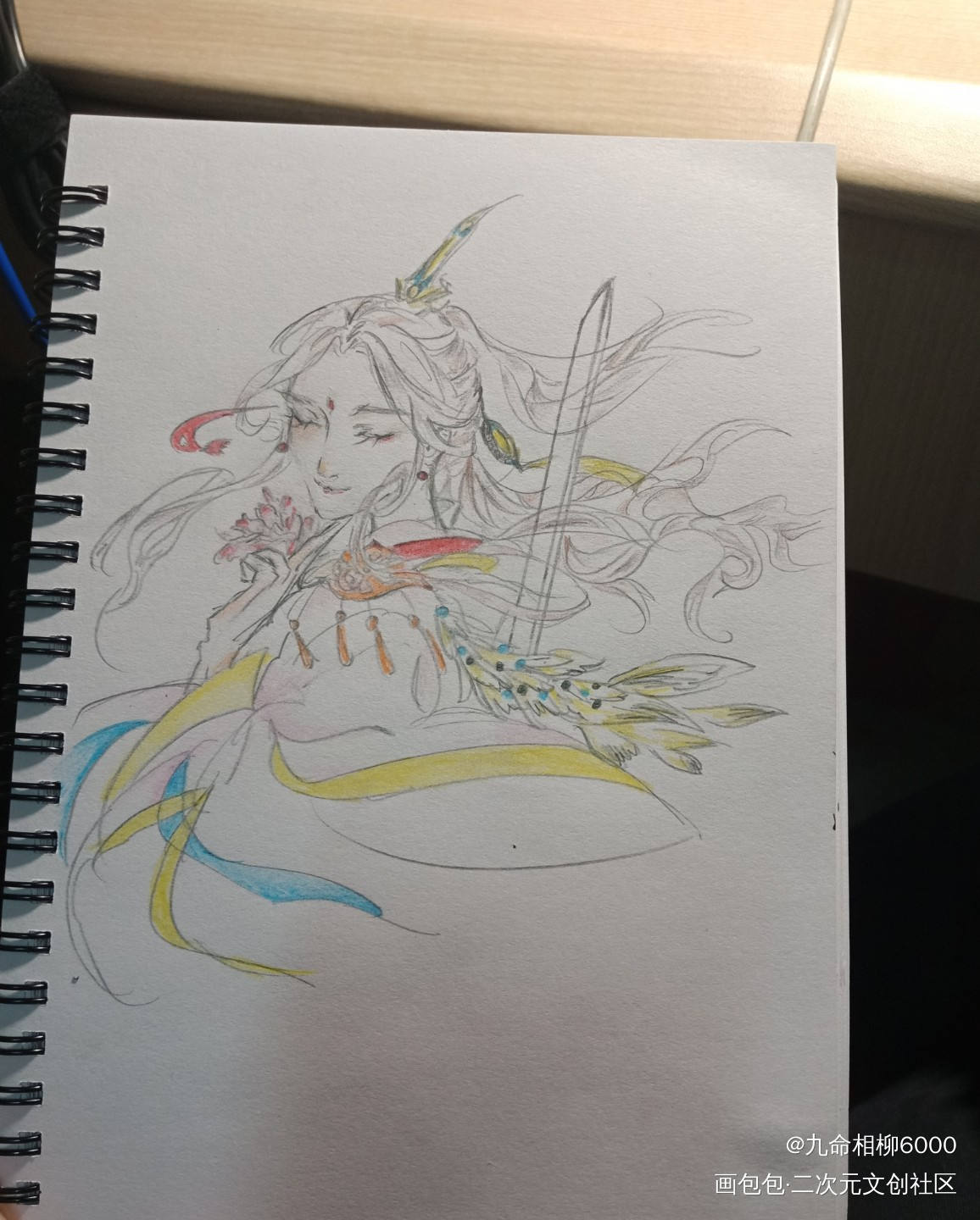谢怜（求赞求赞攒谷子）_天官赐福花怜手绘水彩绘画作品