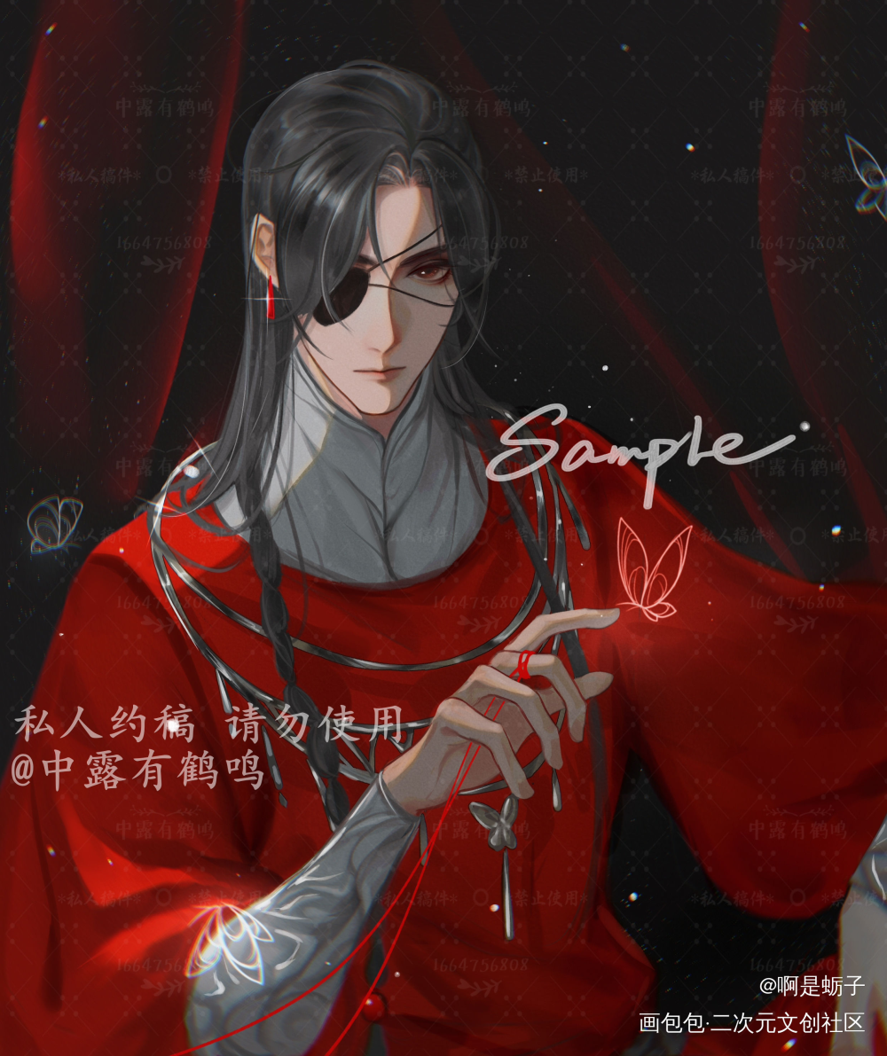 天官赐福_天官赐福花怜绘画作品