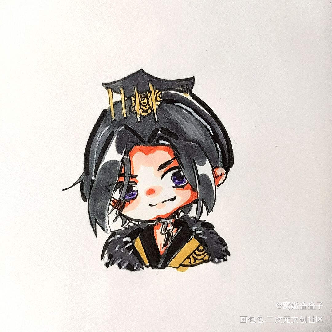 燃晚yyds_二哈和他的白猫师尊燃晚绘画作品