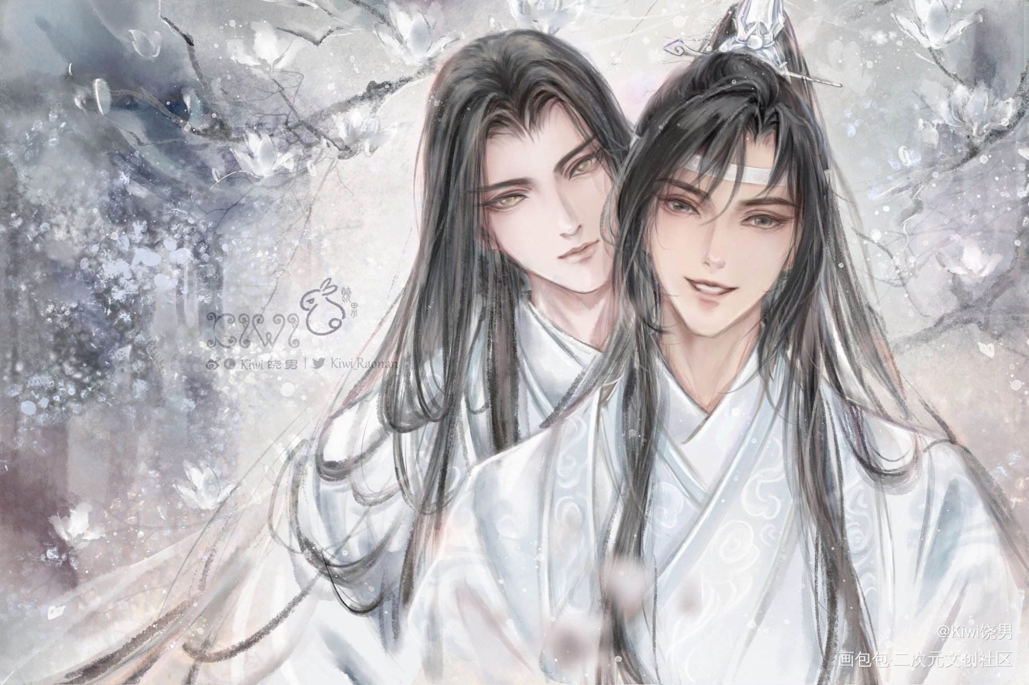 姑苏蓝氏 - 魏无羡_魔道祖师忘羡蓝忘机魏无羡绘画作品