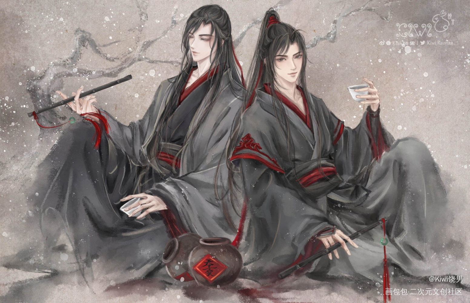 阿羡_魔道祖师忘羡魏无羡绘画作品