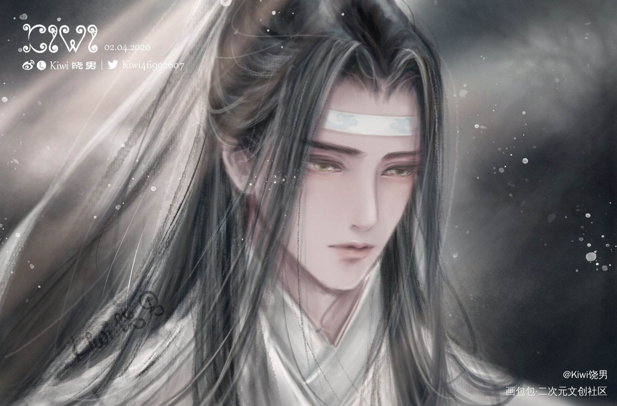 早期画作2020 《黑历史一》_魔道祖师忘羡蓝忘机魏无羡绘画作品