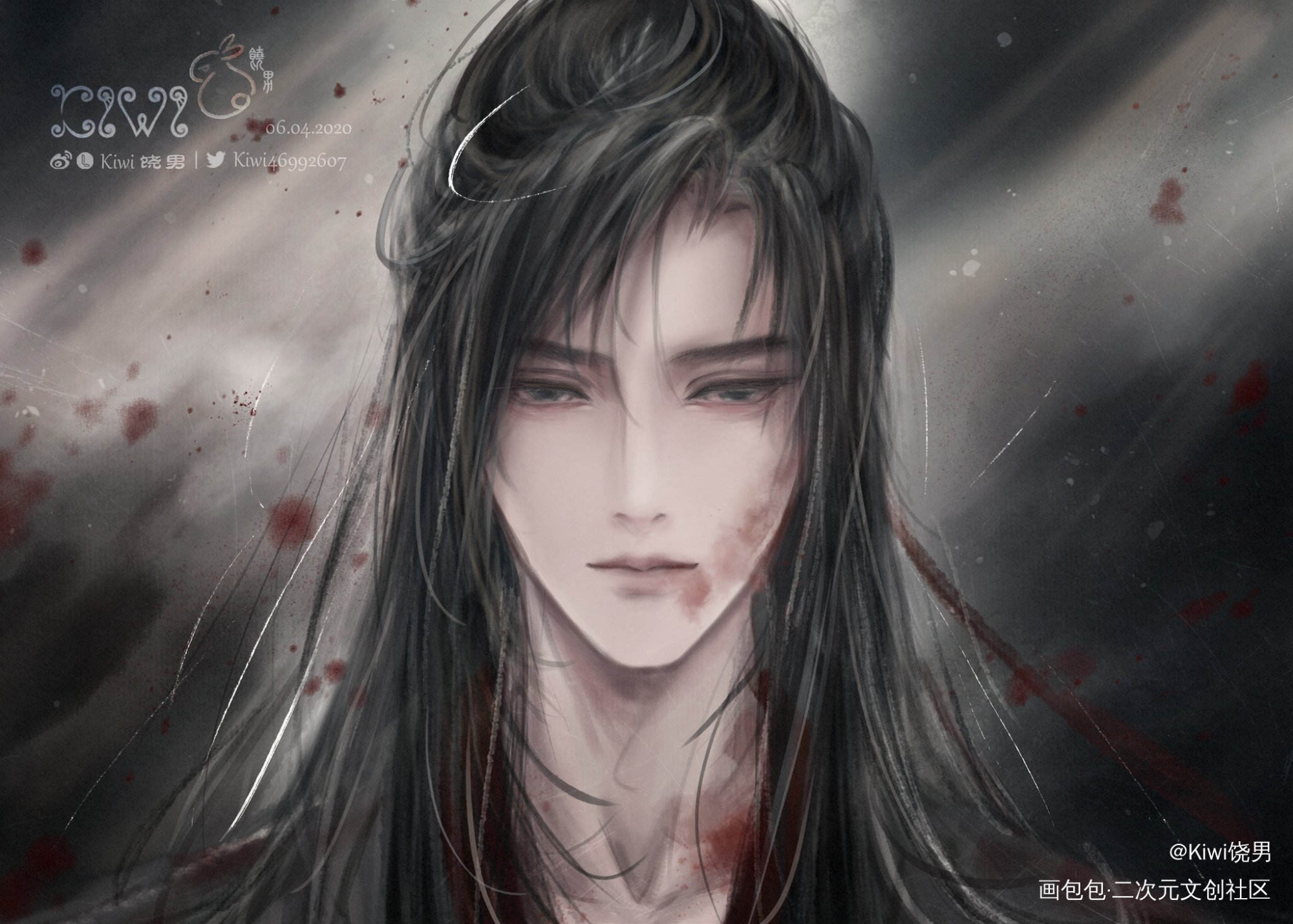 早期画作2020 《黑历史一》_魔道祖师忘羡蓝忘机魏无羡绘画作品