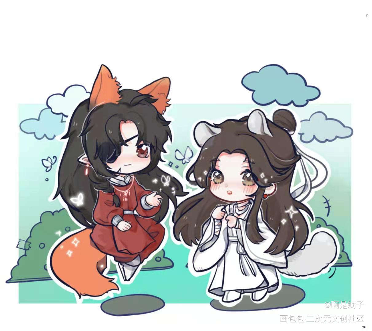 天官赐福_天官赐福花怜Q版绘画作品