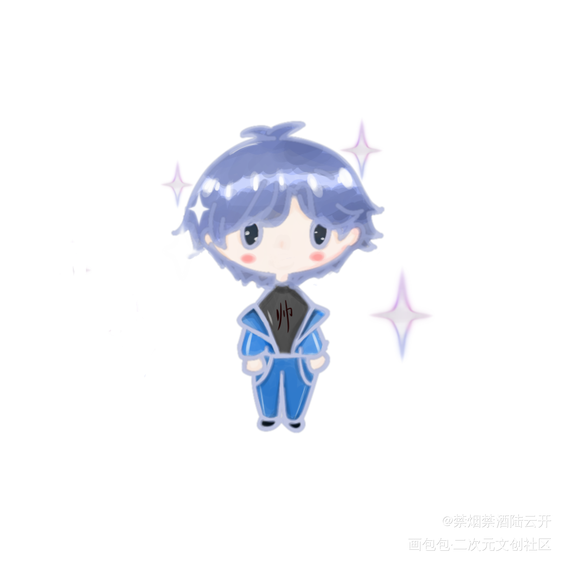 新画风的朝俞_伪装学渣朝俞Q版绘画作品