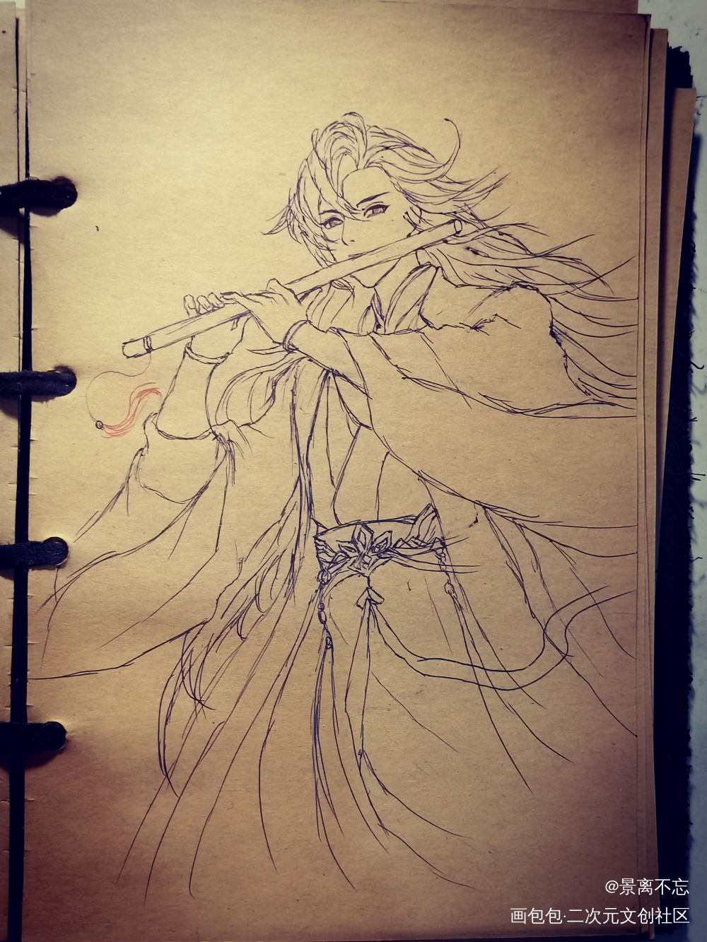 老祖羡_魔道祖师忘羡魏无羡墨香铜臭临摹手写绘画作品
