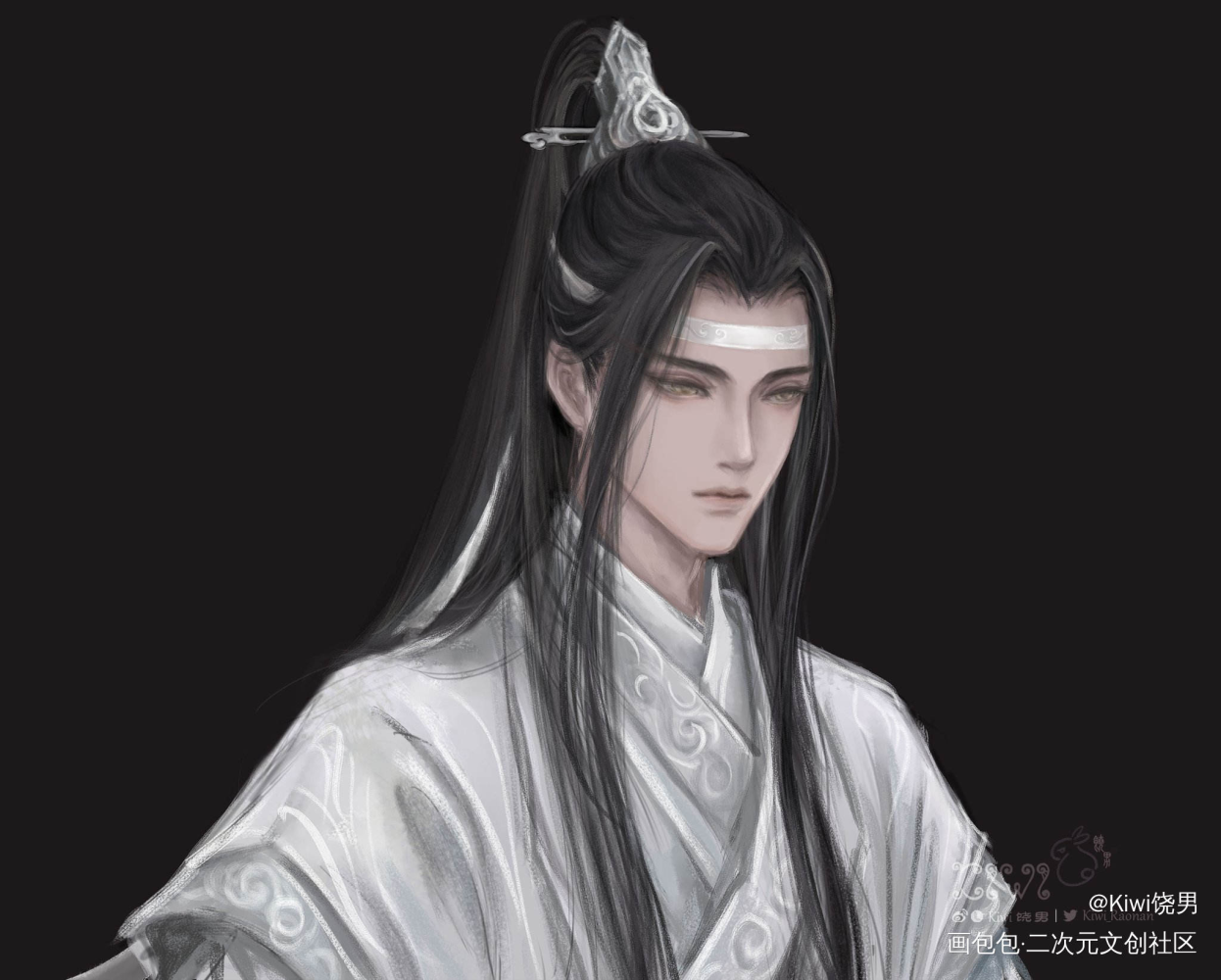 夷陵老祖 / 含光君_魔道祖师忘羡蓝忘机魏无羡绘画作品