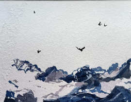 雪山_绘画作品