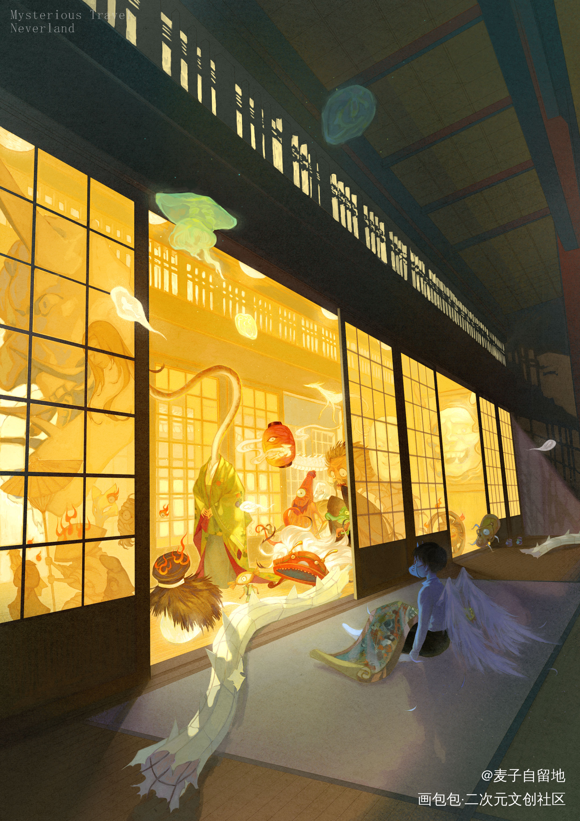 百鬼夜行传说图_插画绘画作品