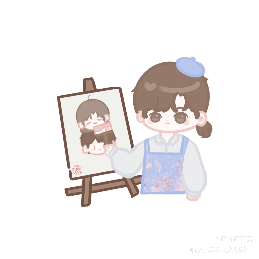 _我只喜欢你的人设自习绘画作品