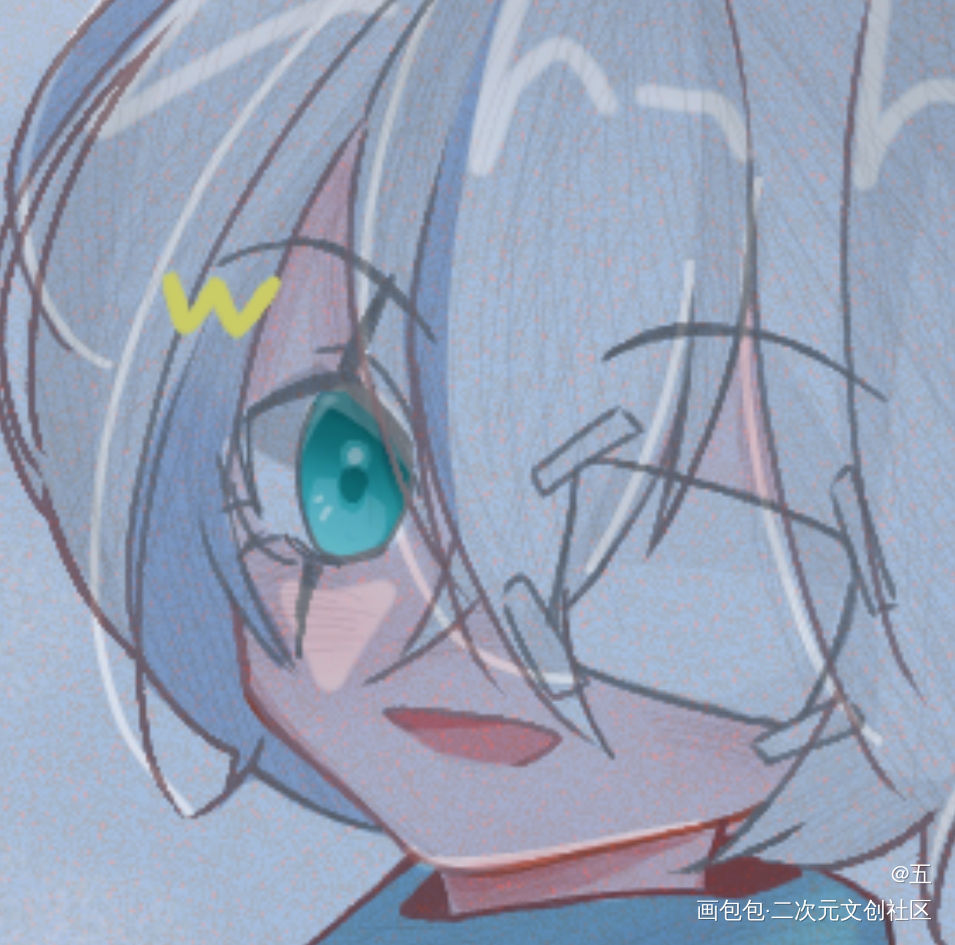 光遇（学生头）_光遇平涂学生头绘画作品