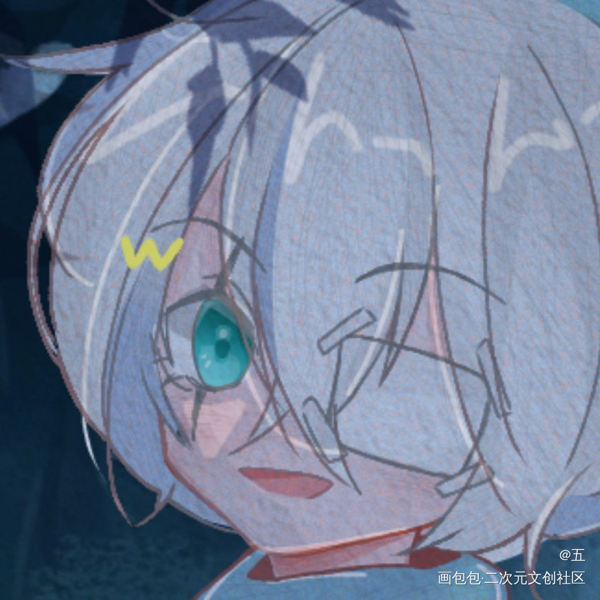 光遇（学生头）_光遇平涂学生头绘画作品