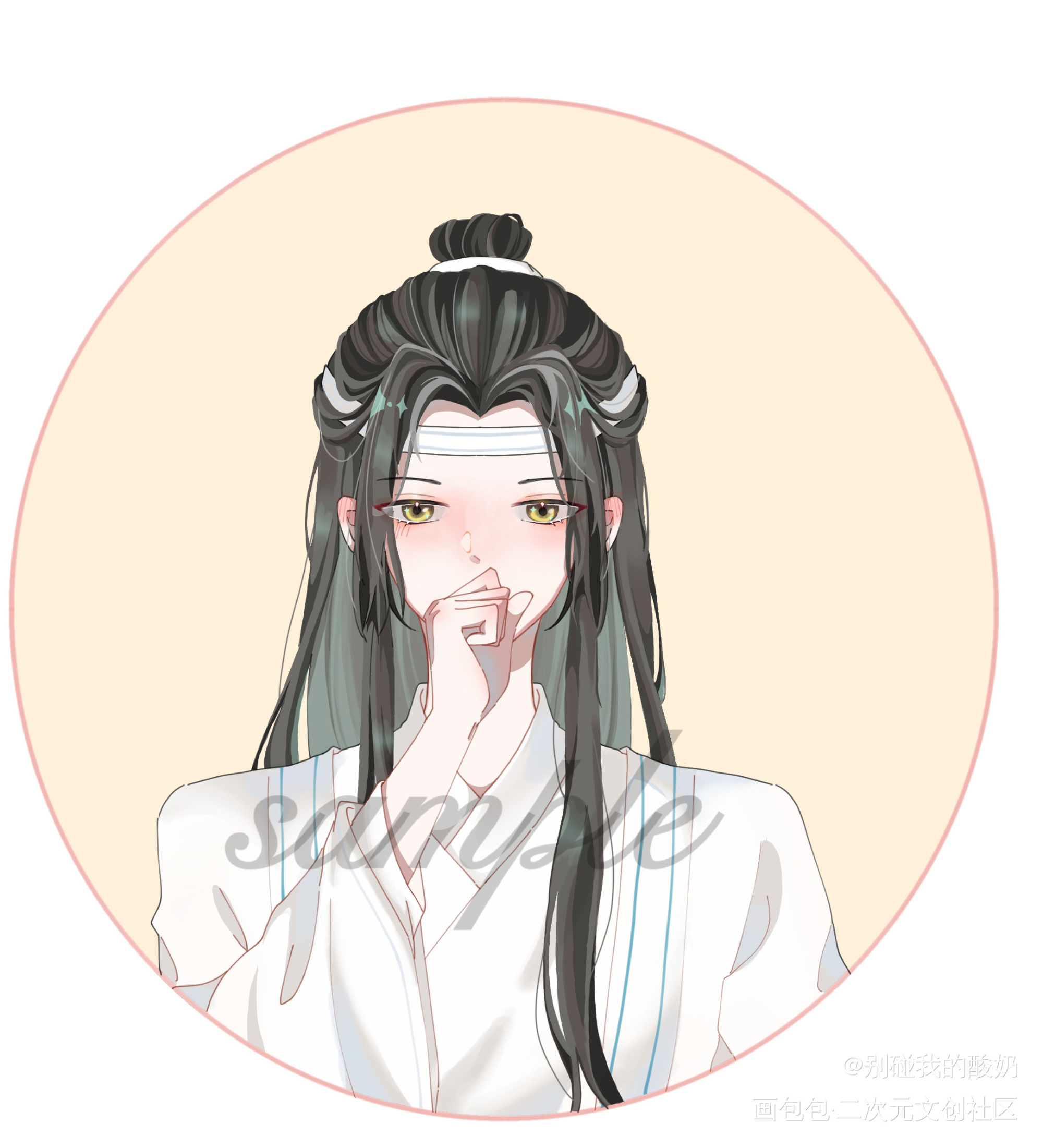 羞涩的小忘机～_魔道祖师忘羡墨香铜臭绘画作品