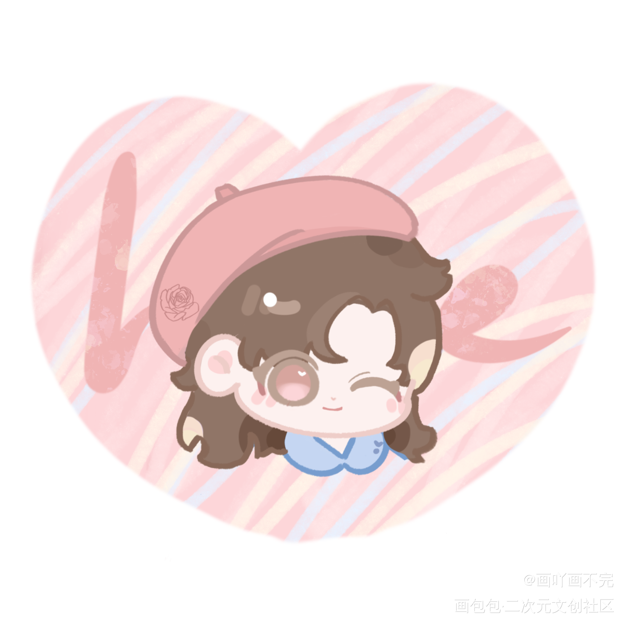 _我只喜欢你的人设自习绘画作品