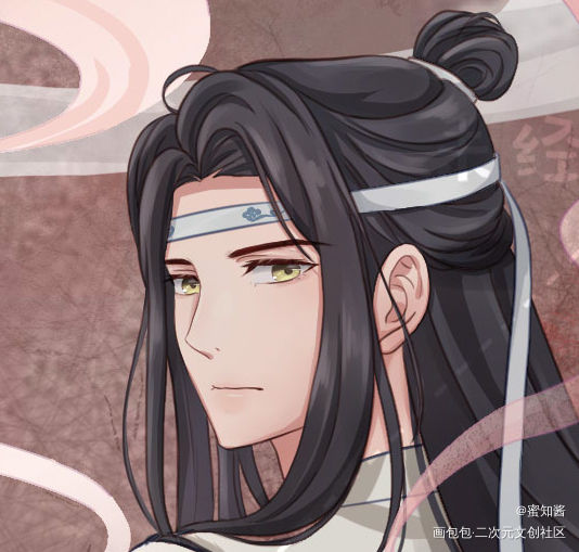 现pa忘羡_魔道祖师忘羡蓝忘机魏无羡立绘平涂日系我要上首推插画同人绘画作品