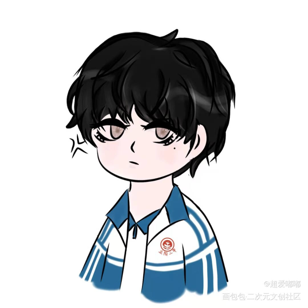 小朋友_伪装学渣谢俞手绘Q版绘画作品