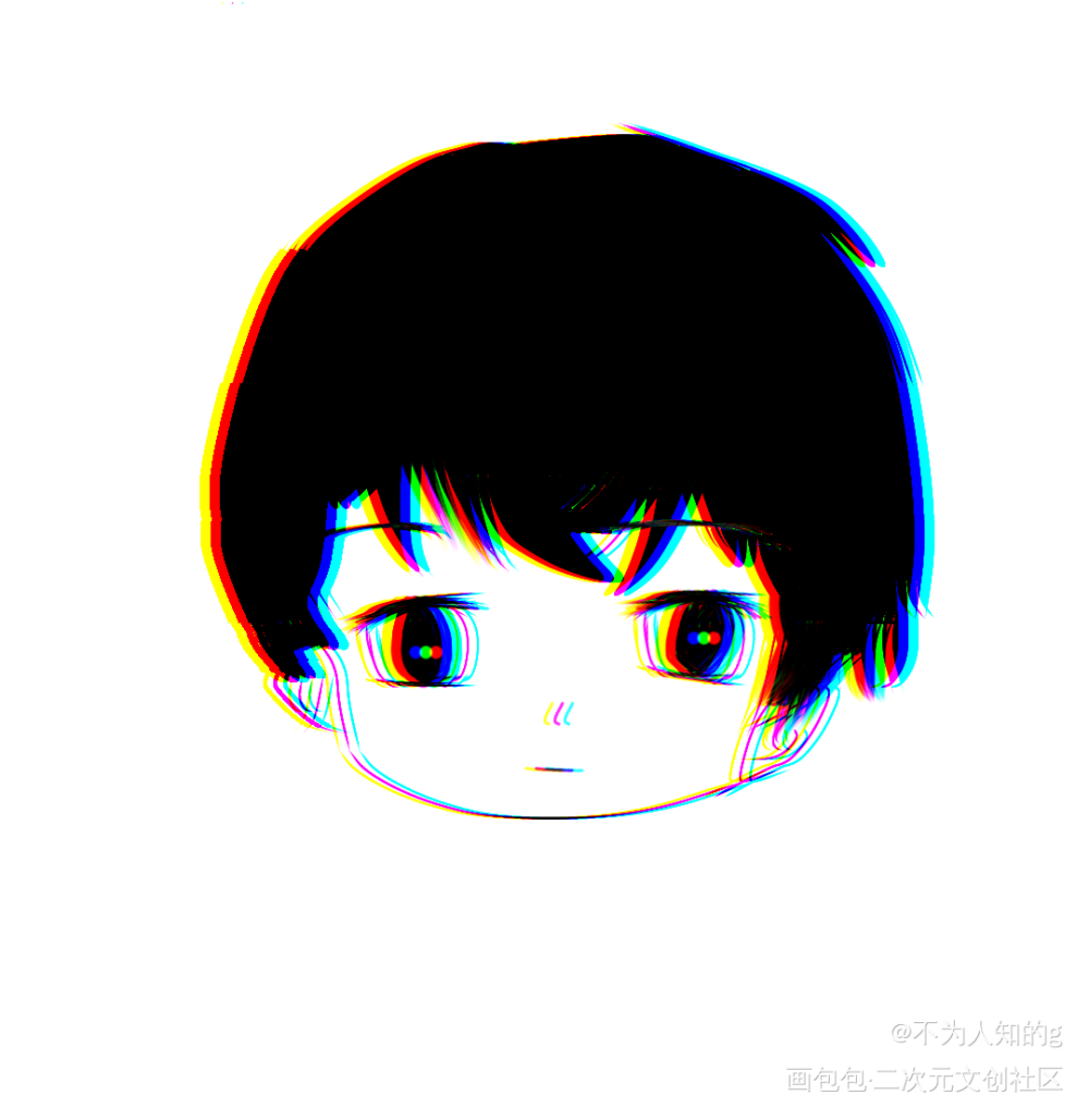 旺仔不高兴(つд⊂)_手绘Q版某某木苏里绘画作品
