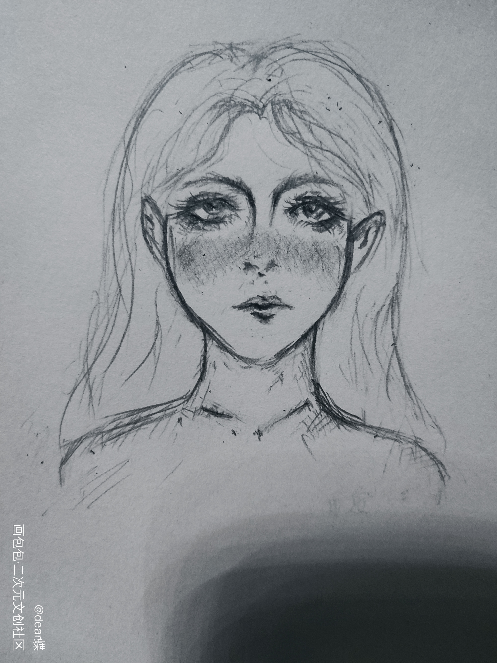 丧系少女_手绘绘画作品