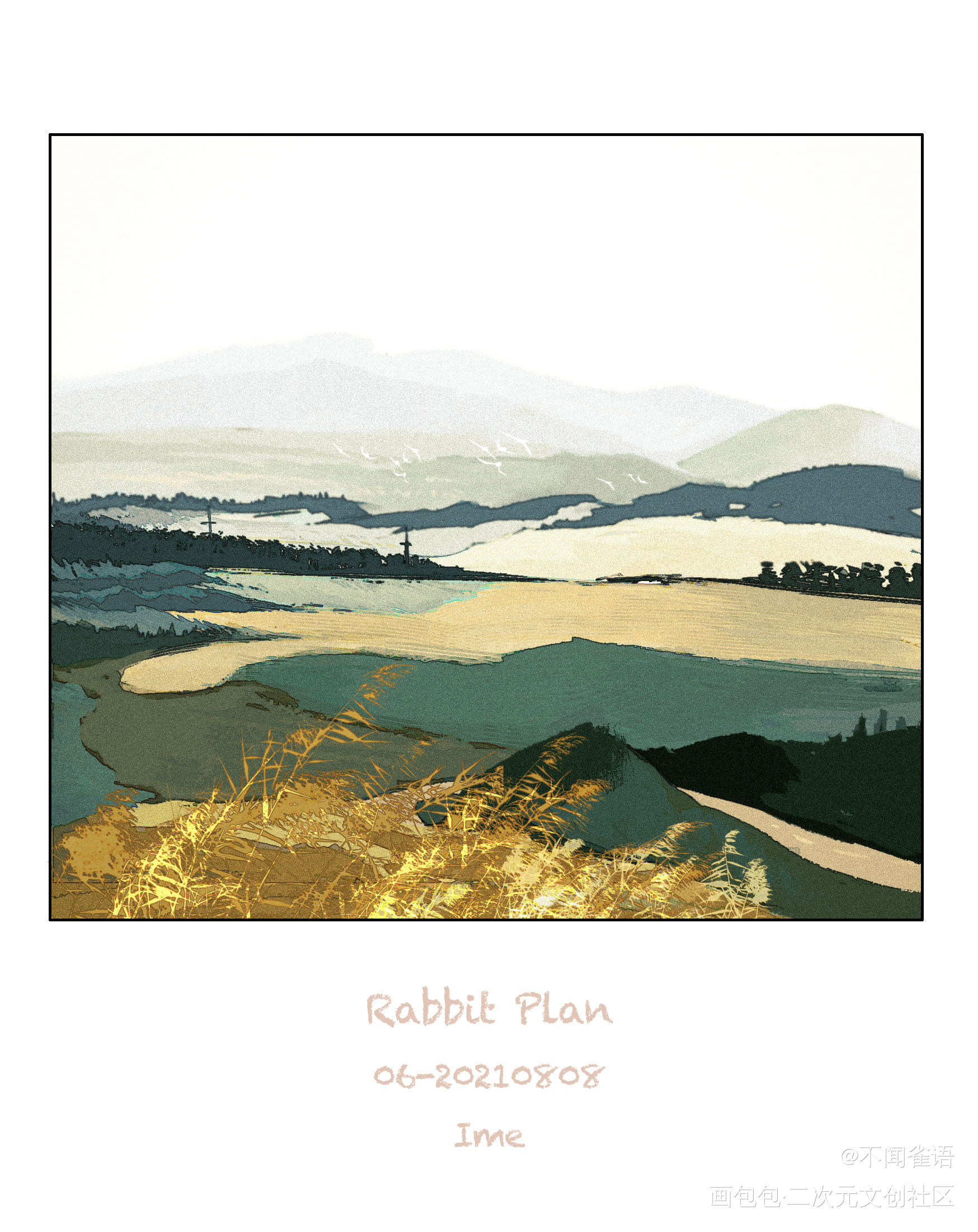 rabbit plan 06_水彩板绘原创绘画作品
