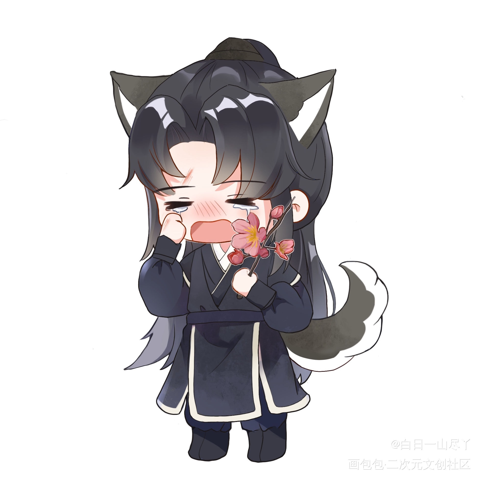 二哈和他的白猫师尊_二哈和他的白猫师尊燃晚墨燃楚晚宁Q版绘画作品
