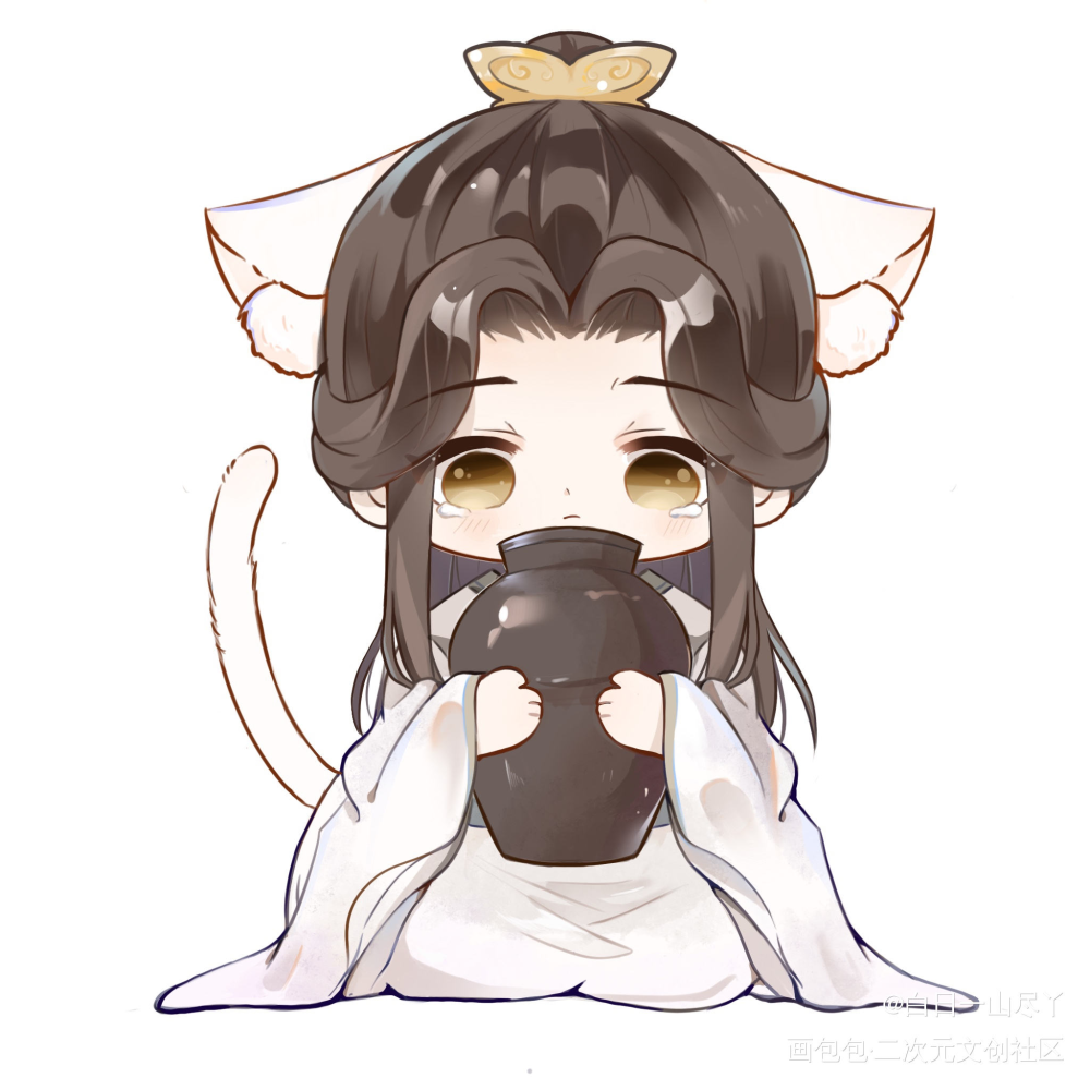二哈和他的白猫师尊_二哈和他的白猫师尊燃晚墨燃楚晚宁Q版绘画作品