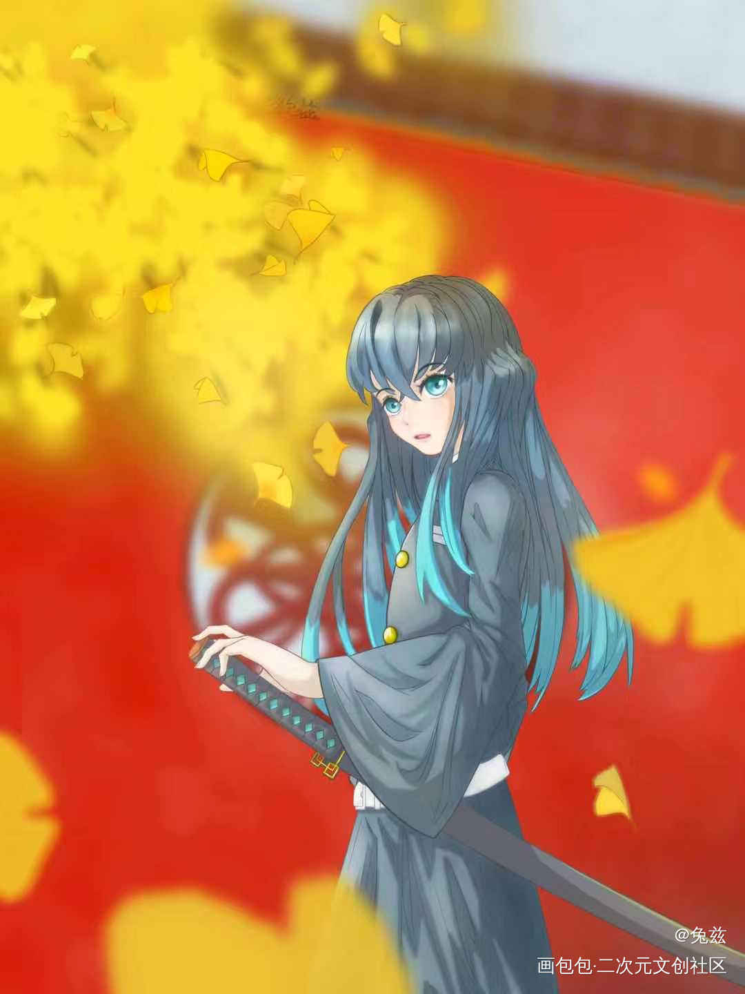 搬运一张时透_鬼灭之刃时透无一郎绘画作品