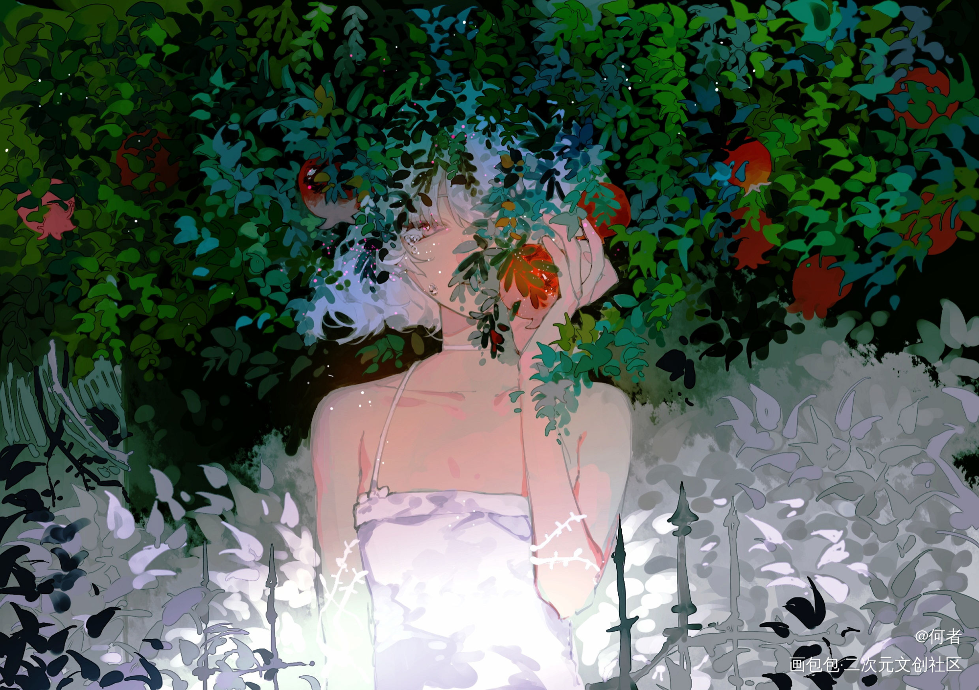 石榴_日系插画摸鱼板绘原创绘画作品
