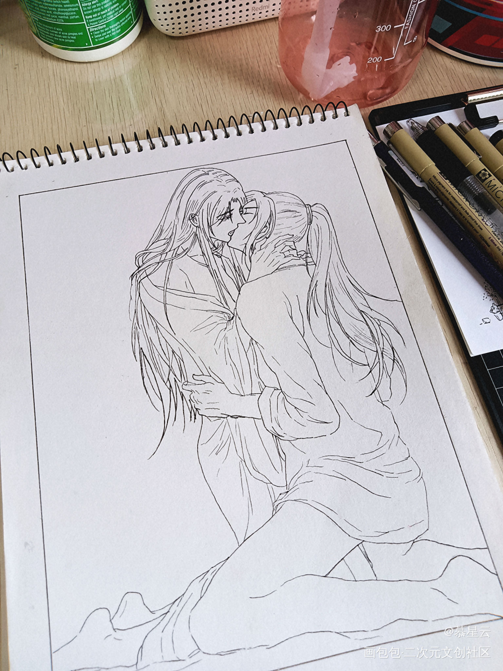 _二哈和他的白猫师尊燃晚绘画作品