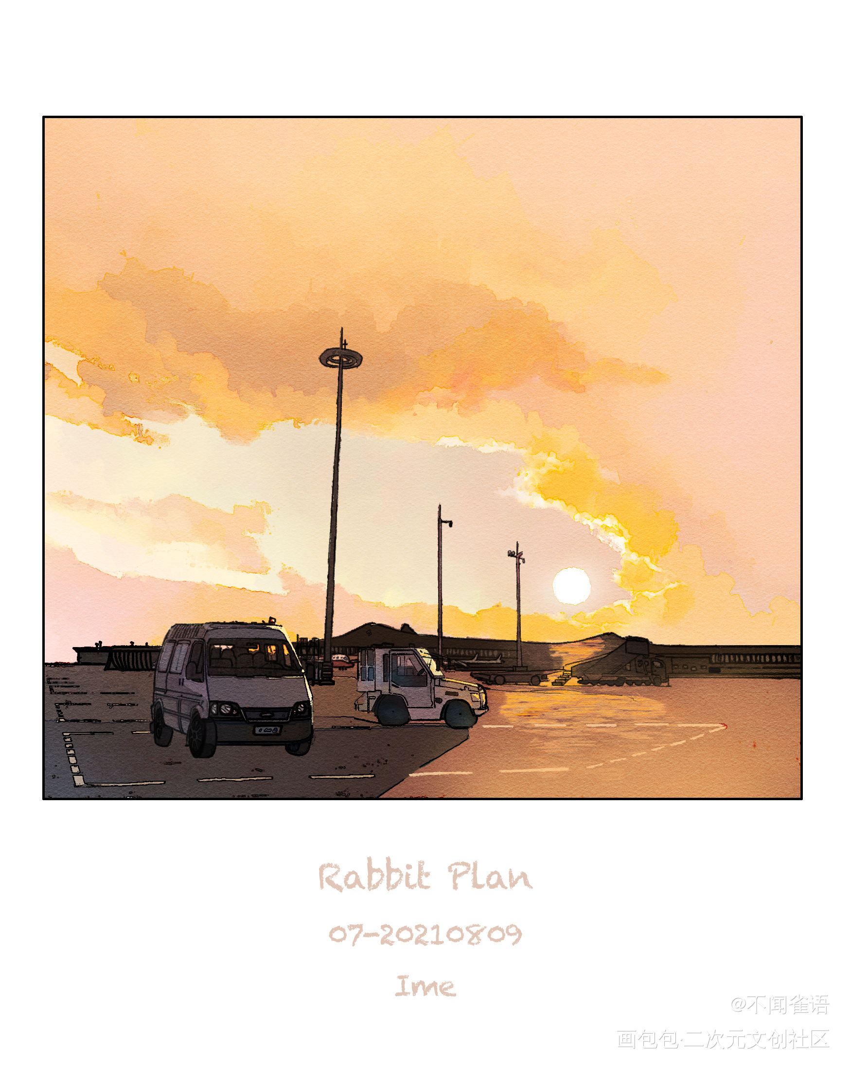 rabbit plan 07_水彩板绘原创绘画作品