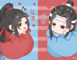 情意绵绵的小头像_绘画作品