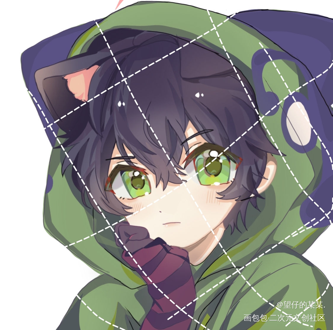 猫猫_无限滑板绘画作品